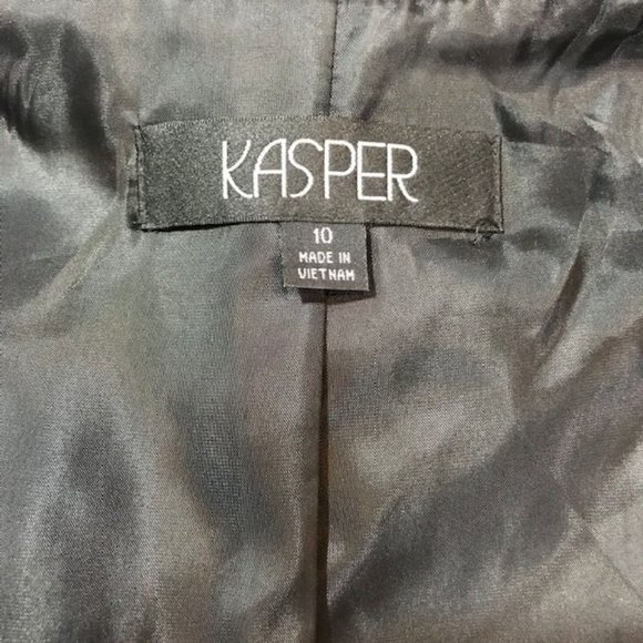 Kasper Black Denim Contrast Stitch Blazer - Picture 12 of 13